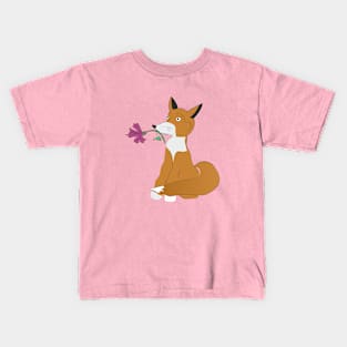 Fox with flower Kids T-Shirt